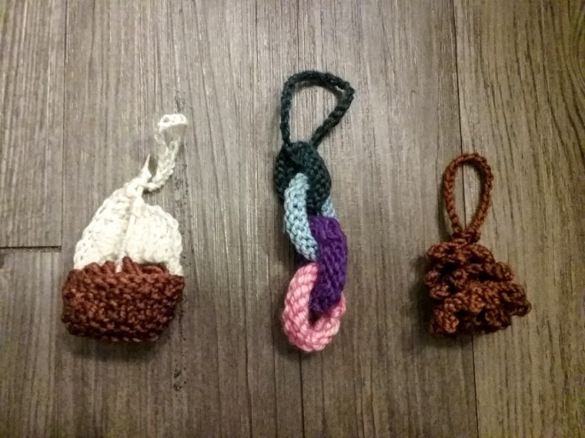 knitted christmas ornaments