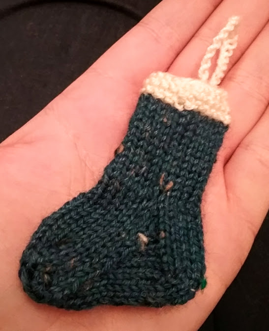 knit stocking Christmas ornament